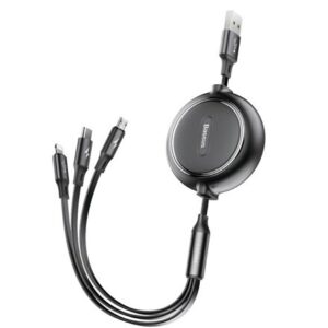 Cablu 3IN1 USB-USB-C-MICRO USB-LIGHTNING 1.2M 3.5A retractabil BASEUS BRA013138