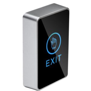 Buton de iesire aplicabil, din plastic, cu actionare prin atingere si LED de stare bicolor