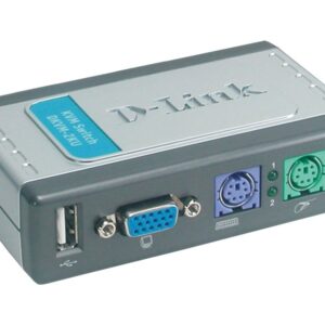 Switch KVM 2 porturi, PS/2 + USB2.0, cabluri incluse, D-Link (DKVM-2KU)
