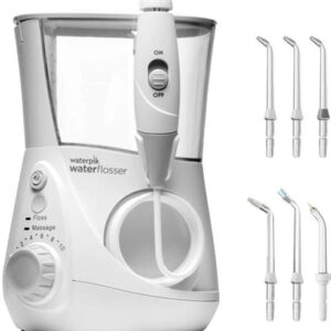 WATERPIK Irigator oral Aquarius WF-660, 10 trepte presiune, 6 rezerve, Alb