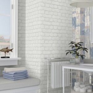 Tapet superlavabil Rasch model caramida alb cod 587203