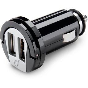 Incarcator auto cu doua mufe USB, negru, Cellular line (MICROCBRUSBDUAL2A)