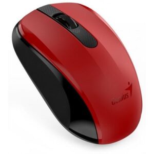 MOUSE Genius, "NX-8008S", PC sau NB, wireless, 2.4GHz, optic, 1200 dpi, butoane/scroll 3/1, , rosu, "31030028401" (timbru verde 0.18 lei)