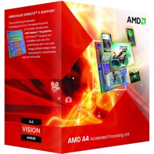 CPU AMD skt FM2 A4 X2 4000 3.00/3.20GHz, 1MB cache, 65W, BOX 'AD4000OKHLBOX'