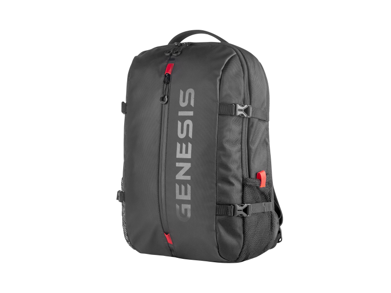 GENESIS Pallad 410. Backpack type: Rucksack, Product main colour: Black, Style: Urban. Width: 120 mm, Depth: 320 mm, Height: 440 mm. Package width: 360 mm, Package depth: 470 mm, Package height: 120 mm. Material: Polyester. Products per pallet: 120 ...