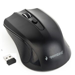 MOUSE GEMBIRD, PC sau NB, wireless, 2.4GHz, optic, 1600 dpi, butoane/scroll 4/1, , negru, "MUSW-4B-04" (timbru verde 0.18 lei)