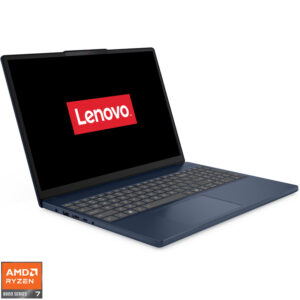 Laptop Lenovo 15.3'' IdeaPad Slim 3 15AHP10, WUXGA IPS, Procesor AMD Ryzen™ 7 8840HS (16M Cache, up to 5.10 GHz), 16GB DDR5, 512GB SSD, AMD Radeon 780M, No OS, Cosmic Blue
