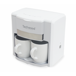 Cafetiera DUO Techwood TCA-202, 0.6L, 2 cani ceramice