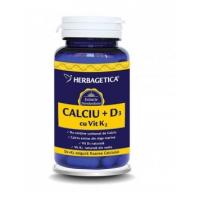 Calciu + d3 + vit k2 60cps HERBAGETICA