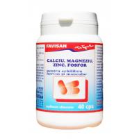 Calciu, magneziu, zinc, fosfor b051 40cps FAVISAN