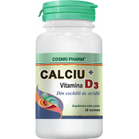 Calciu+ vitamina d3 30tbl COSMOPHARM