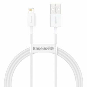 CABLU alimentare si date Baseus Superior, Fast Charging Data Cable pt. smartphone, USB la Lightning Iphone 2.4A, 1m, alb CALYS-A02