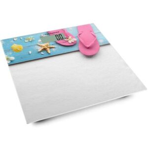 Cantar Flip Flop Ebs009, 180kg, Sticla securizata, 30 x 30, Multicolor