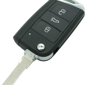 Carcasa Cheie Auto 3 butoane pentru VW Golf 4, Passat B5, Bora, Polo, Skoda Octavia 1, Fabia, Superb – Compatibila Volkswagen, Skoda, Seat, tip Briceag