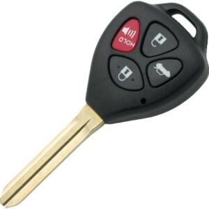 Carcasa Cheie Auto 4 Butoane Compatibila Toyota Corolla, RAV4, Yaris, Camry, Avalon – model 3+1 cu buton rosu PANIC