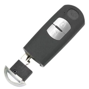Carcasa cheie auto compatibila cu Mazda 2, 3, 5, 6, CX-3, CX-5, CX-7, CX-9, RX-8, MX-5, 2 butoane, model 2012-2018, Lamela canelura mijloc