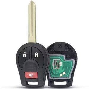 Carcasa Cheie Auto Completa Programabila, Compatibila Nissan Qashqai, X-Trail, Navara, Pathfinder, Murano, Infiniti FX – 2+1 butoane, cip ID46, 433MHz, FCC CWTWB1U751