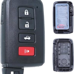 Carcasa Cheie Auto Techstar cu 4 butoane, Compatibila Toyota Camry, Corolla, RAV4, Highlander, Avalon – FCC HYQ14FBA – cu lama netaiata