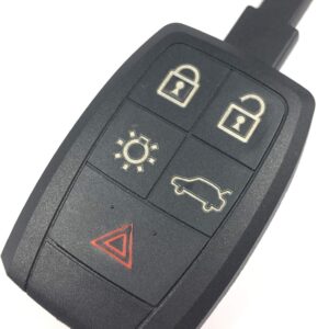 Carcasa Cheie Auto Techstar cu 5 Butoane, Compatibila Volvo C30, S40, V50, C70 – model keyless entry, tip card – fara cip, fara electronica