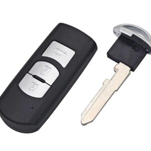 Carcasa cheie auto Techstar, pentru Mazda, cu 3 butoane, compatibila cu modelele Mazda 6 CX-5 CX-3 2014-2015, lamela caneculara dreapta