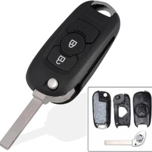 Carcasa Cheie Auto Techstar tip Flip cu 2 Butoane , Lama HU100 pentru Opel Astra K 2015-2019