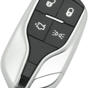 Carcasa Cheie Auto Techstar tip Smart Key, cu 4 butoane, Compatibila Maserati Ghibli, Quattroporte – cu lama