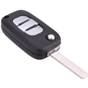 Carcasa cheie auto tip briceag Techstar pentru Renault – 3 butoane, compatibila cu Clio, Megane, Kangoo, Fluence