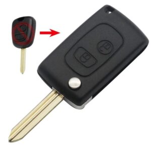 Carcasa Cheie Auto Transformatoare in Flip, cu 2 Butoane, Upgrade cu Lama SX9 pentru Citroen Saxo, Xsara, Picasso, Berlingo (1999-2008)