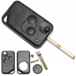 Carcasa cheie flip 2 butoane RFC compatibila cu Range Rover P38 (1994 - 2002) – Carcasa aftermarket pentru telecomanda Land Rover