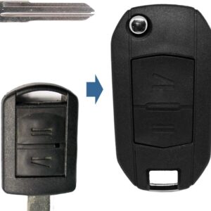 Carcasa Cheie Transformatoare 2 Butoane Flip HU46 Compatibila cu Opel – Corsa C, Meriva A, Tigra B, Combo