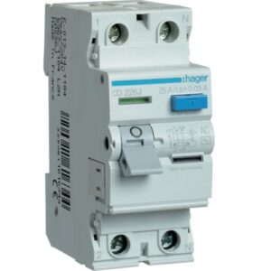 Intrerupator diferential 2P 25A, 30mA, AC Hager CD226J