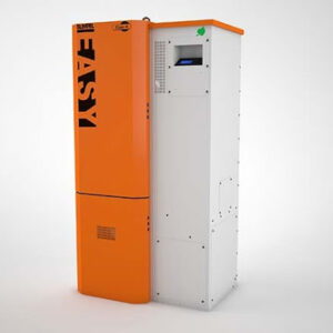 Centrala pe peleti Fornello Slimpel Easy 40 kw curatare mecanica arzator si schimbator de caldura arzator din inox pompa de circulatie tiraj fortat buncar 88 kg Ecodesign A+