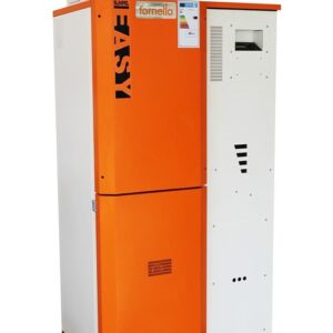 Pachet control de la distanta Centrala pe peleti Fornello Slimpel Easy 40 kw arzator din inox pompa tiraj fortat buncar 88 kg si termostat Wi-Fi Salus IT 500