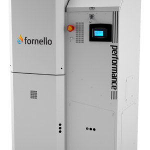 Centrala pe peleti Fornello Slimpel Performance 40 kw arzator inox sistem curatare arzator automat pompa de circulatie tiraj fortat  buncar 190 litri pompa electronica Grundfos sistem curatare mecanica schimbator de caldura A+