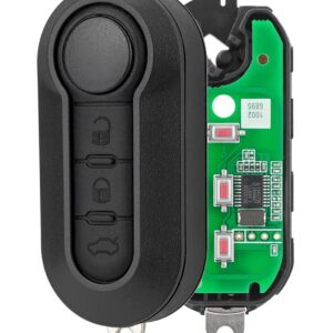 Cheie Auto Completa Programabila 433MHz, 3 butoane, cip ID46, compatibila Fiat 500L, Ducato, Bravo, Iveco Daily, Peugeot Boxer – sistem Marelli – cu electronica si lama