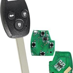 Cheie Auto Completa Programabila, 433MHz, cu 3 butoane, compatibila Honda Civic 2005–2011, Accord, CR-V, Jazz – cip ID48, FCCID: OUCG8D-380H-A, lama Hon66, cu electronica