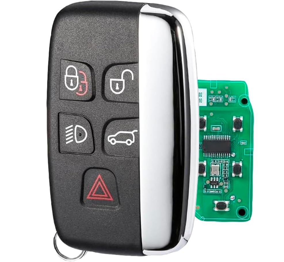 Cheie Auto Completa Programabila 433MHz, cu 5 butoane, cip PCF7945, compatibila Land Rover Discovery, Freelander, Range Rover, Evoque, Jaguar F-Pace, XF – FCCID: KOBJTF10A