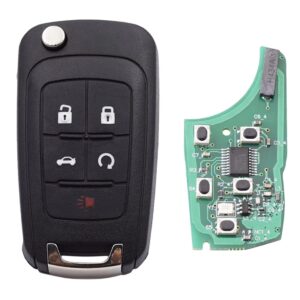 Cheie Auto Completa Programabila, Compatibila Chevrolet Captiva, Cruze, Malibu, Opel Antara, cu 4+1 butoane, frecventa 433MHz, cip ID46, smart key cu baterie si electronica