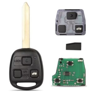 Cheie auto completa si programabila Techstar, compatibila cu Toyota Yaris, Avensis, Corolla, Carina – 433MHz, chip 4C, lama TOY47