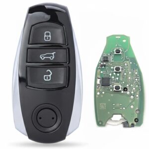 Cheie auto completa Techstar pentru VW Touareg, cu 3 butoane, programabila 434 MHz, cip 4A, echivalent OE 7P6959754