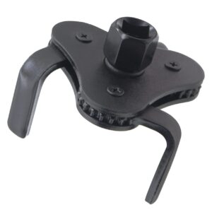 Cheie universala pentru filtru de ulei, 3 brate, Negru, reglabila 55–108 mm, functionare in ambele sensuri, antrenare dubla 1/2" si 3/8", otel calit – pentru autoturisme, SUV, camionete, tractoare