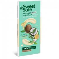 Ciocolata alba cu matcha cocos si lamaie monteoro fara zahar 90gr SLY NUTRITIA