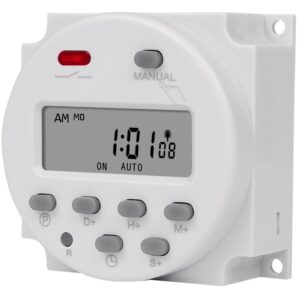 Timer digital SINOTIMER, interval de 1 secunda, 230V temporizator LCD digital programabil saptamanal 7 zile, CN101S-2