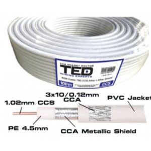 Cablu coaxial 75 ohm RG6 CCS + tresa CCA 100mTED Wire Expert TED002341