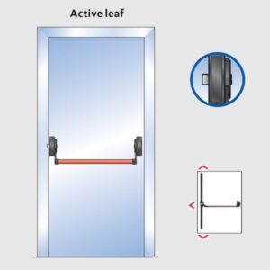 Kit de sistem antipanica aplicat pentru usa cu 1 canat si inchidere 3 puncte G-U Cod V2 PB