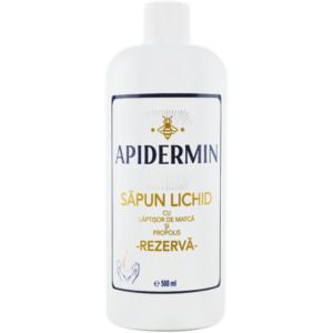 Sapun Lichid (Rezerva) cu Laptisor de Matca si Propolis Apidermin 500ml