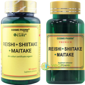 Pachet Reishi + Shiitake + Maitake 60cps + 30cps
