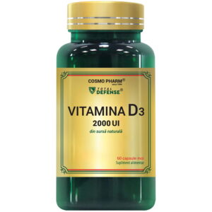 Vitamina D3 2000UI din Sursa Naturala Premium 60cps