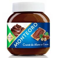 Crema de alune cu cacao monteoro, fara zahar 350gr SLY NUTRITIA