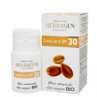 Crema de zi spf 30 filtre minerale si ulei de argan bio 50gr HERBAGEN